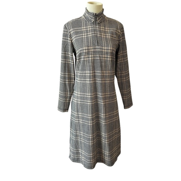 J MCLAUGHLIN BEDFORD PLAID HOUNDSTOOTH JACQUARD DRESS MINIMALIST CORPCORE S - Picture 1 of 12